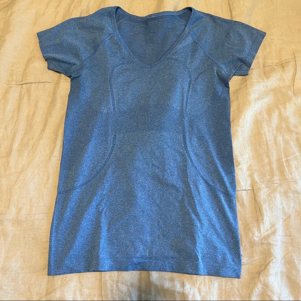 Blue Lululemon Workout Shirt